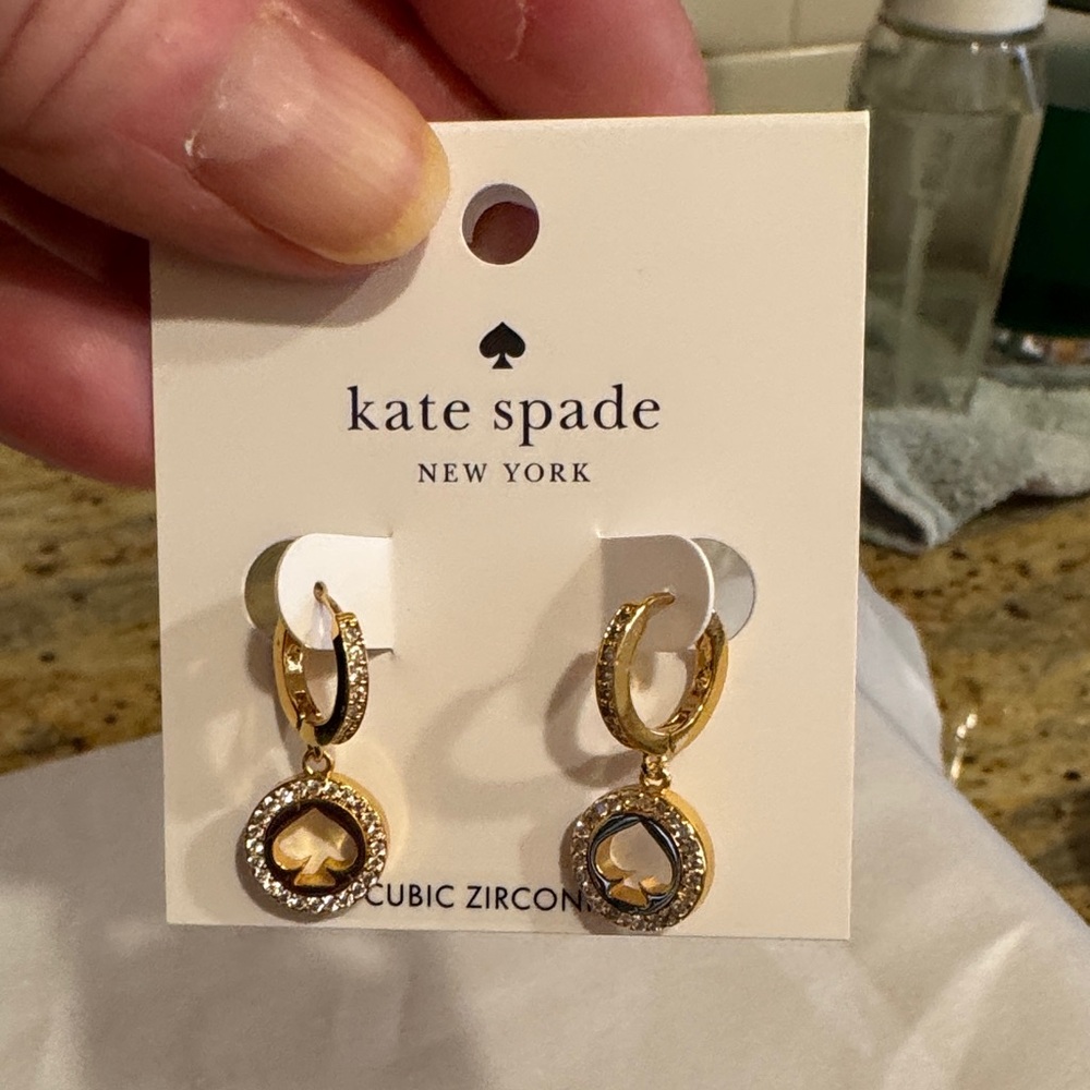 Kate Spade Gold and Silver Dangle Earrings( so sweet& pretty) - Picture 5 of 5